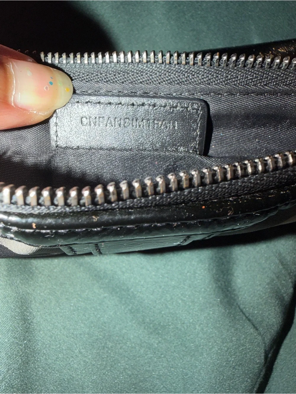 Authentic Burberry Black Plaid Leather Trim small Bag